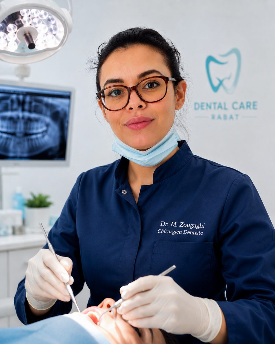 Dr. Meriem Zougaghi, dentiste implantologue et parodontologue à Hay Riad, Rabat